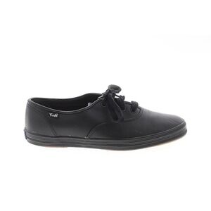 Keds Champion Black Leather Low Top Lace Up Sneakers Shoes Sz 7 Casual Y2K Vibs
